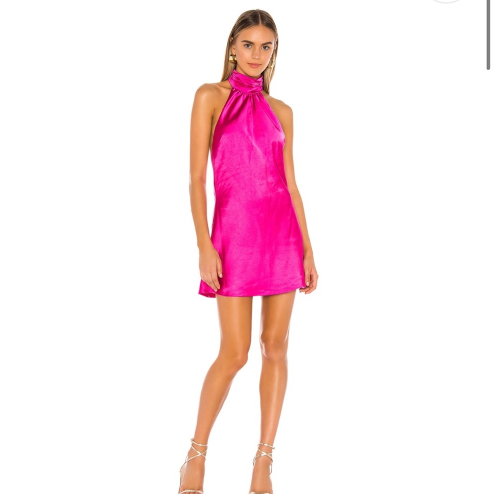 Hayes Mini Dress in Magenta Pink